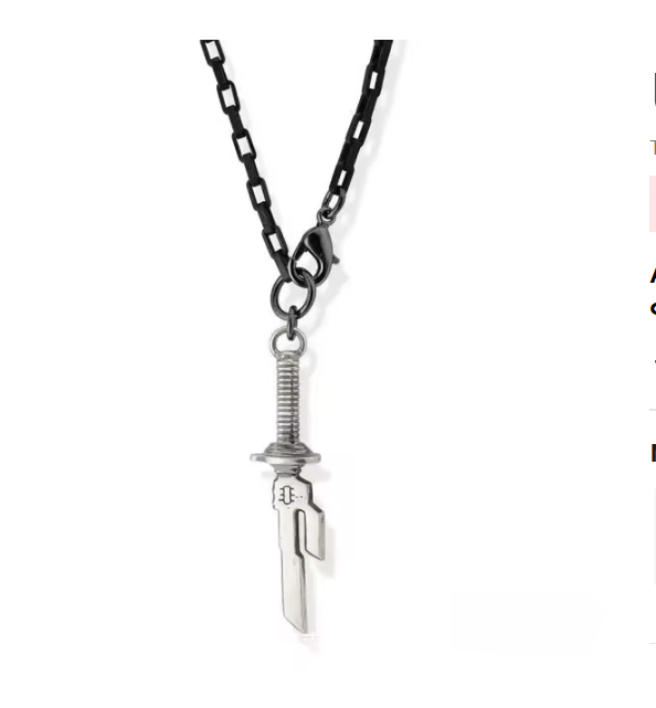 Anime Jujutsu Kaisen Fushiguro Toji Cosplay Necklace Unisex Sword Spear of Tianri Knife Pendant Choker Jewelry Accessories Gifts