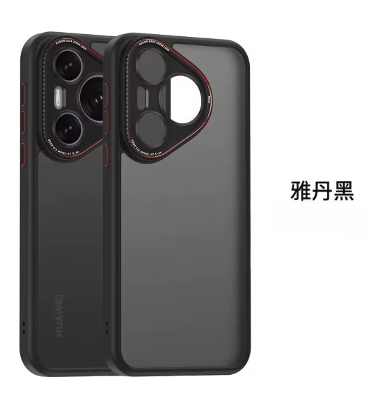 For Huawei Pura 80 Ultra 80Pro Case New Red Circle Lens Frosted Cover For Huawei Pura 80 Pro Shockproof Skin-friendly Feel Funda