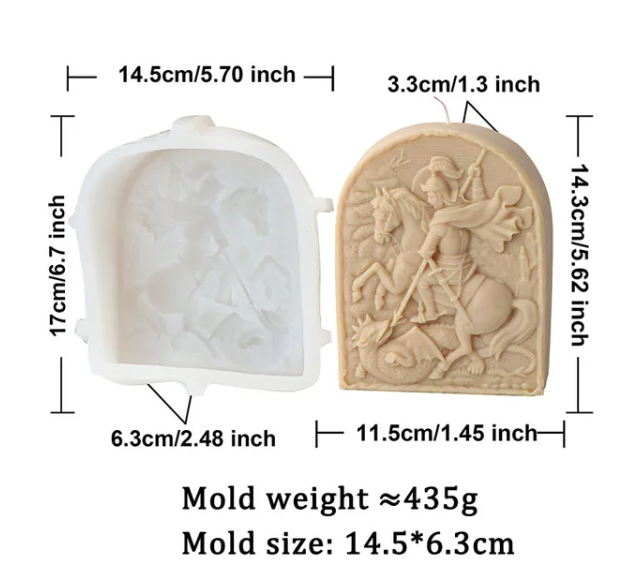 Character Relief Candle Silicone Mold DIY Jesus Soliders Mother and Son Portrait Pattern Gypsum Candle Resin Making Mould Decor