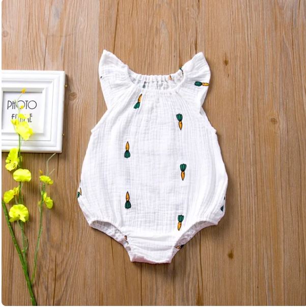 Summer Newborn Infant Baby Girls Romper Muslin Cotton Linen Infant Romper Playsuit Jumpsuit Fashion Baby Clothing