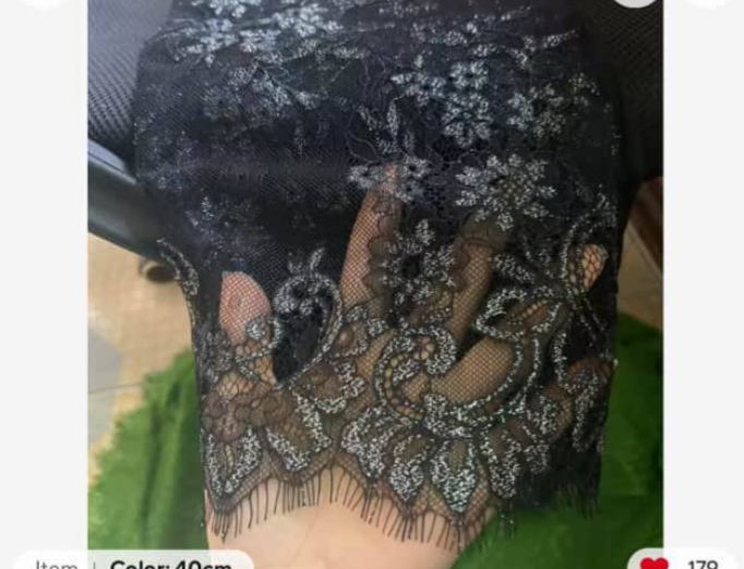 3Meter price high-grade gold and black embroidery eyelash lace fabric dress costume accessories