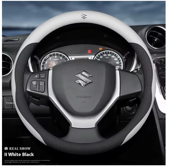 For Suzuki S-Cross Swift SX4 Vitara Jimny Grand-Vitara Baleno Celerio Ciaz Alto Samurai Car Carbon fiber Steering Wheel Cover