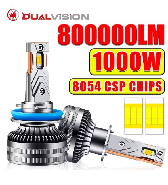Dualvision H4 LED Headlights K5C H7 Canbus H3 H11 H8 800000LM 1000W 8054 CSP H1 HB3 9005 9006 HB4 9012 HIR2 Car Light Fog Lamps