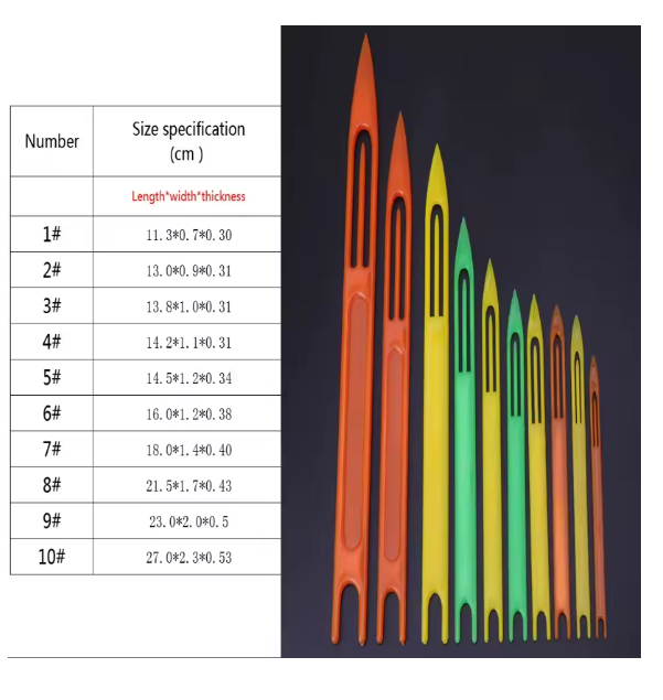 6/8/10Pcs Fishing Netting Needle Mending Net Line Shuttles Rustproof Plastic Weaving Knitting Repair Tools Equipment Accessories