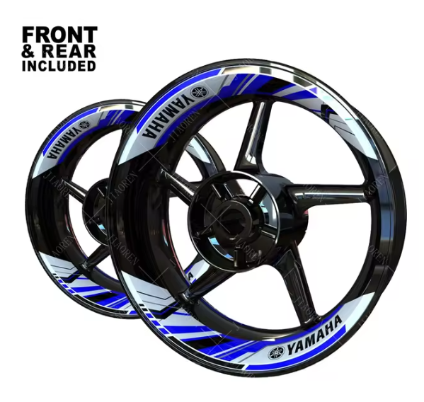 Vinyl Yamaha Wheel Decal Motorcycle Rim Yamaha Logo Sticker Set