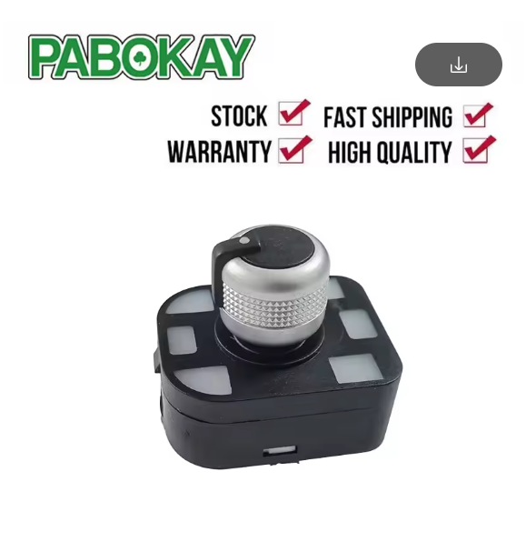 4F0959565A For Audi Chrome Mirror Switch A1 A2 A3 A4 A5 A6 A8 R8 Q5 Q7 TT S4 RS4 S6 RS6 S8 S RS OE# 4FD959565A , 4H0959565