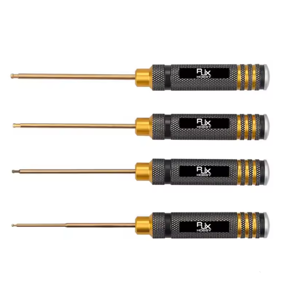 4Pcs RJX Hex Ball Tip 1.5 2.0 2.5 3.0mm Screw Driver Pin for FPV RC Models Car Boat Airplane