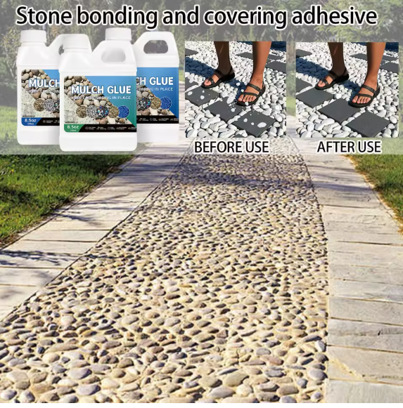 Rock Glue Landscaping Stone Glue Anti-Yellowing Sticky Ground Coverage Gravel Binder For Outdoor Yards Garden Patios Driveways