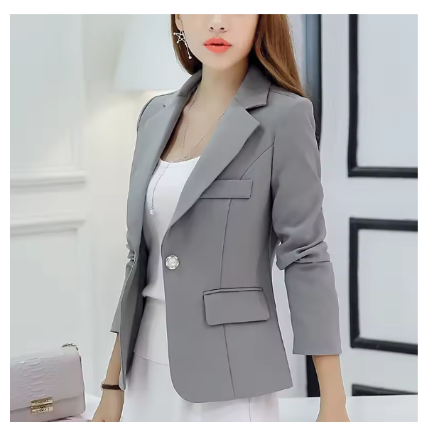 Black Women Blazer 2024 Formal Slim Blazers Lady Office Work Suit Pockets Jackets Coat Female Wine Notched Blazer Jackets Femme
