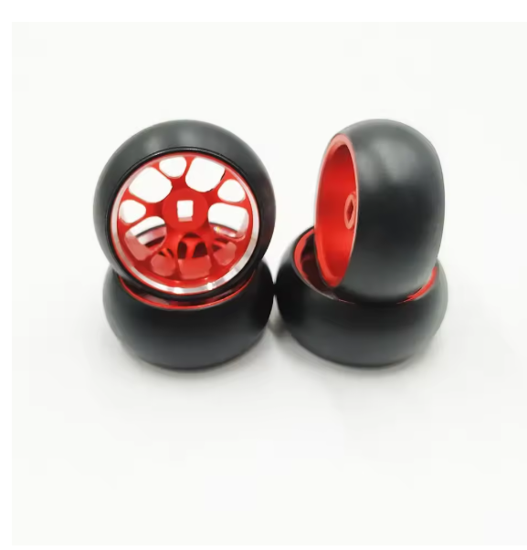 4pcs/set Alloy Rc Wheel Rim Drift Tire for 1/28 Wltoys K969 K989 P929 Kyosho Rally Model Car Upgraded Part