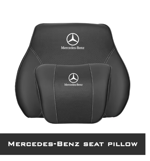 Embroidery Logo Car Seat Backrest Neck Pillow Waist Cushion For Mercedes AMG W204 W205 W206 W212 W213 W221 W222 W223 W176 W177