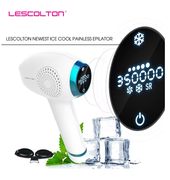 Lescolton IPL Laser Permanent Hair Removal Device Bikini Trimmer Laser Epilator for Women Men Facial Armpit Bikini Beard Legs