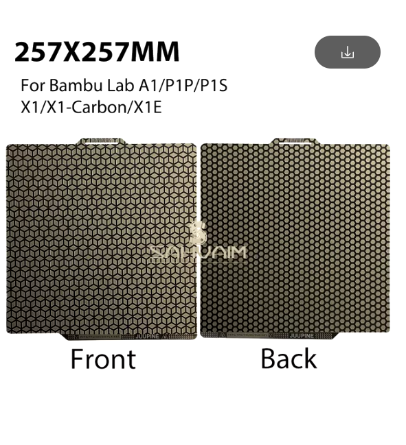 PEI Honeycomb Build Plate For Bambu Lab P1P/P1S/X1/X1C/X1E/A1 Double Sided PEI Spring Steel Sheet For Creality K1/K1C/K1 Max