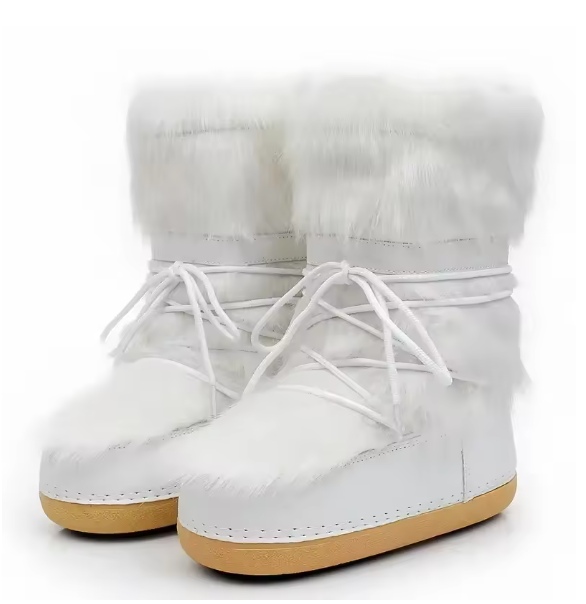 Brand Fashion Women Boot European American Fashion Space Boot Wool Bread Footwear Snow Boot Plush Thermal Women Shoe 2024