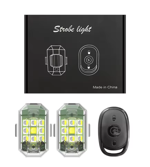 1/2/4Pc Remote Motorcycle Lights RC Drone LED Flash Wireless Light for RC Fix Wing Aircraft Airplane Helicopter Warning Lights