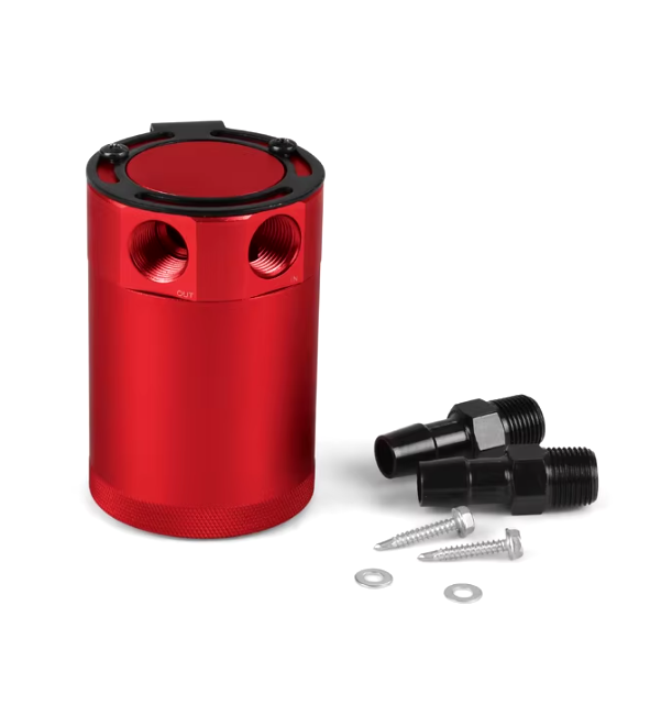 Universal Oil Catch Can Compact Baffled 2-Port Aluminum Reservoir Oil Catch Tank Fuel Tank Parts Two hole breathable Kettle