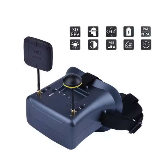 5.8G 40CH Receiver 4.3 Inch FPV Goggles with DVR Auto-searching Built in Battery Race Band for FPV Drone RC Quadcopter Airplane