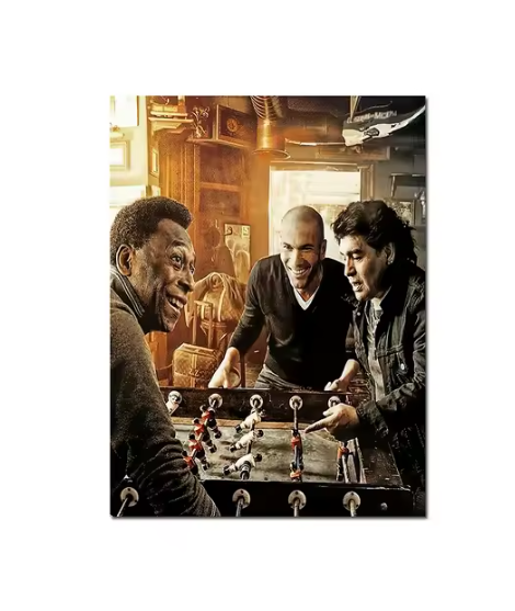Football Legend Superstar Maradona Pele Zidane Poster Canvas Painting Play Soccer Wall Picture For Home Living Room Decoration
