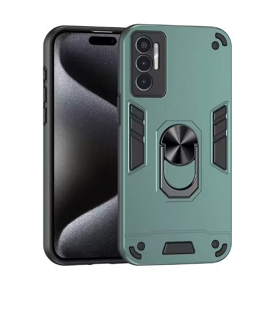 Shockproof Hard Armor Cover Case For Tecno Pova 3 4 5 Pro Pova 6 Pro For Tecno Pova NEO 2 NEO 3 Car Magnetic Ring Holder Cover