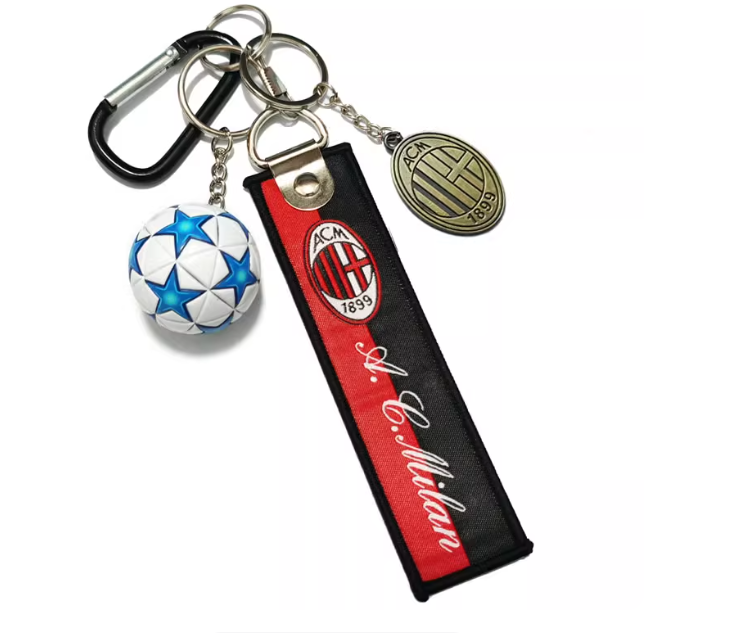 Serie A AC Milan football fan jewelry, badges, keychains, birthday gifts for boys, hanging flags, pencil cases, desktop ornaments