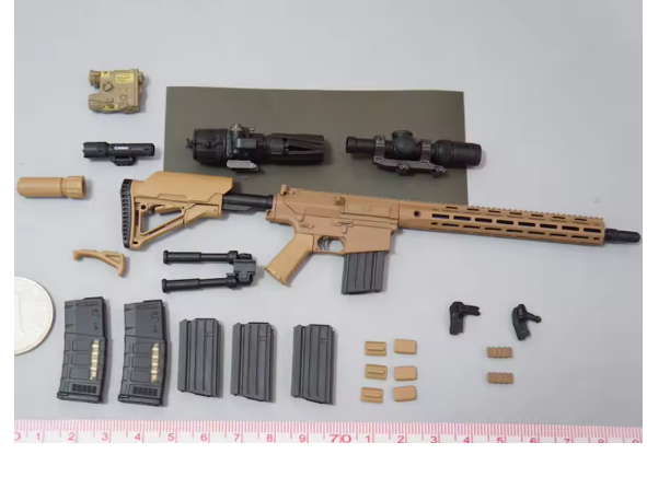 1/6 EASY&SIMPLE ES 27005 Soldier Task Doll Main Weapon Model 58PO1 Clips Sight PVC Material Not Real For 12" Action Figure DIY