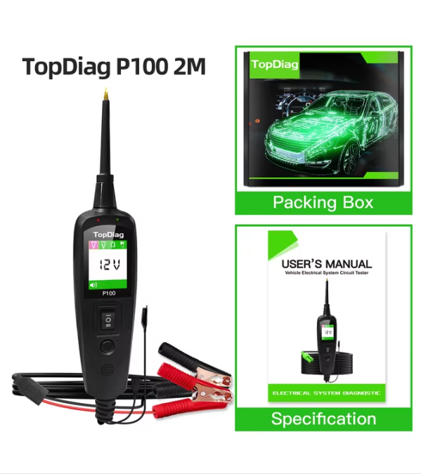 Topdiag P100 Power Scan Car Electric Circuit Tester Probe Car Diagnosis 12V 24V Battery Tester Automotive Diagnostic Tool