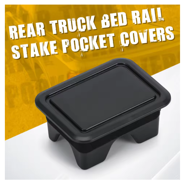 2pcs Stake Pocket Covers For Dodge Ram 1500 2500 2019-on, Rear Truck Pickup Bed Rail Stake Pocket Plugs Hole Caps