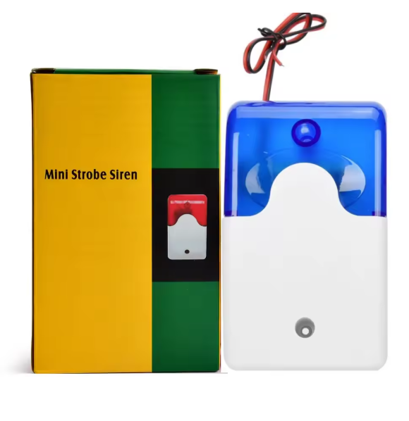 103dB Flash LED Strobe Light Wired Siren 12V /24V /220V Work for WIFI GSM PSTN Home Security Voice Burglar Alarm System