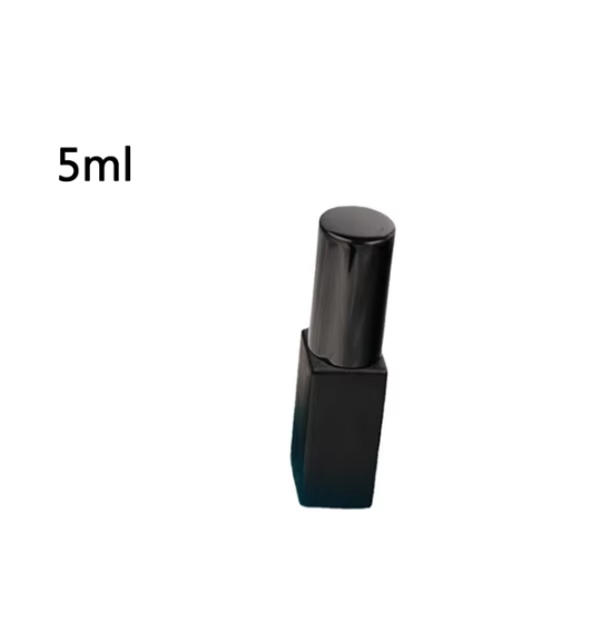 5ml 10ml Portable Perfume Bottle Black Mini Cosmetic Container Sample Atomizer Glass Empty Refillable Bottle For Traveling