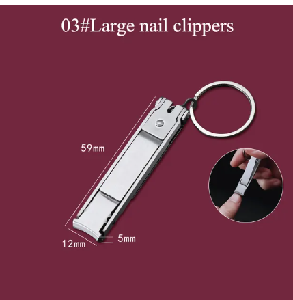 1PC Foldable 0.5cm Ultra-thin Portable Stainless Steel Nail Toe Cutter Trimmer Scissor Manicure Pedicure Tool Fingernail Clipper