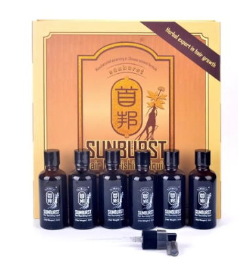 Hot Selling Arabic And English Original Real Result Sunburst Hair Growth Nourishing Liquid 6 Bottles 50ml