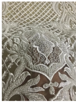 Sat-3.2712 Hot selling african sequins lace fabric tessel fringel embroidered tulle mesh lace fabric