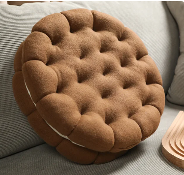 Real life Biscuit Shape Plush Cushion Soft Creative Pillow Chair Car Seat Pad Decorative Cookie Tatami Back Cushion Sofa Home