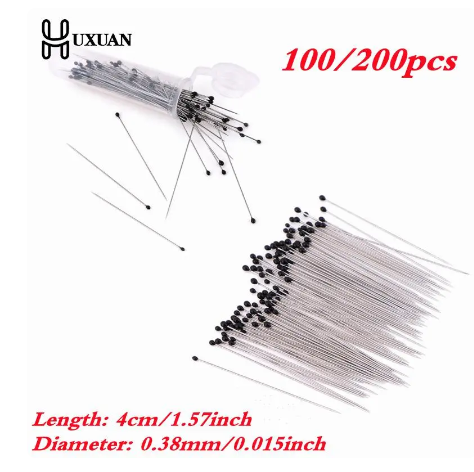 100/200PCS Nsect Pins Specimen Needle Stainless Steel With Plastic Box For School Lab Entomology Body Dissection Insect Needle