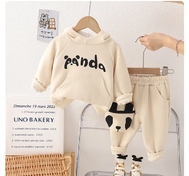 Spring Autumn Boys Clothing Set Kids Cartoon Panda Pullover Tops Pants 2Pcs Suit for Boys Children Sports Costume Infant Outfits