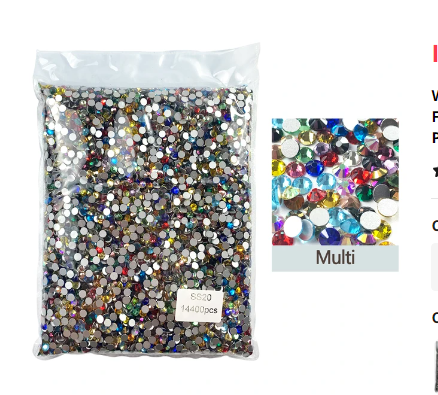 Wholesale Bulk Crystal Glass AB Rhinestones Non Hot Fix Flatback Glitter Strass Nail Art Decorations Garment Package Rhinestone