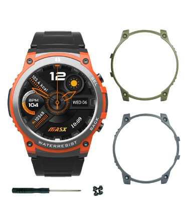 MASX Aurora one smart watch 1.43'' AMOLED Display 400mAH bluetooth call Military-grade Toughness 5ATM Waterproof Sport watch