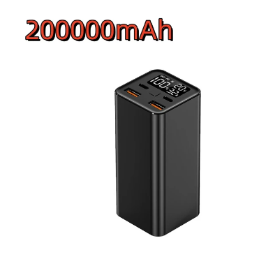 Large capacity power bank 200000mAh mobile power supply 65W fast charging mobile phone laptop outdoor mobile power supply