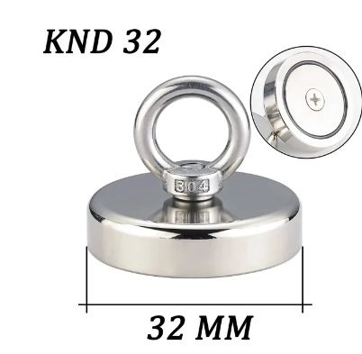 Super Strong Magnets Set Neodymium Magnet Hook Kit With Countersunk Hole Eyebolt Magnetic Hooks Salvage Fishing Magnet Searcher