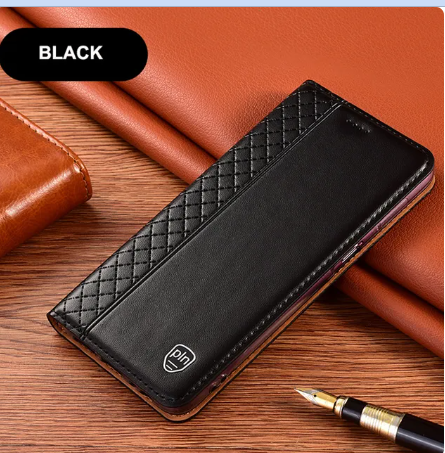 Luxury Genuine Leather Business Phone Case For ZTE Nubia Red Magic 3 3S 5S 6 6R 6S 7 7S 8 Pro Plus 5G Lite Magnetic Flip Cover