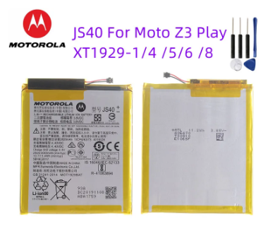 100% Original MOTOROLA 3000mAh JS40 Rechargeable Battery For Moto Z3 Play XT1929-1 XT1929-4 XT1929-5 XT1929-6 XT1929-8 Battery