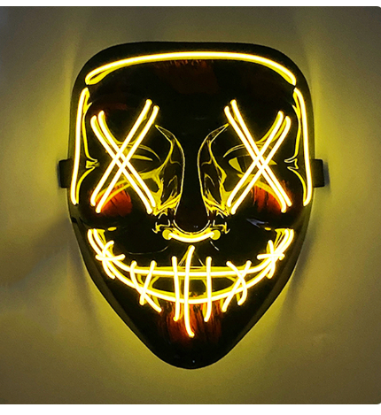 New Design Wireless Type Halloween LED Purge Mask Convenient Headwear Party Mask Neon Light Flashing For Carnival Halloween
