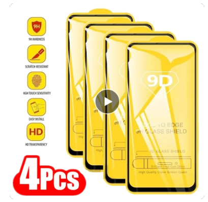 4Pcs 9D Tempered Glass for Samsung A13 A53 A52 A32 A12 A23 A51 A52S A72 A33 A21S Galaxy S20FE S22 S23 Plus S10E Screen Protector