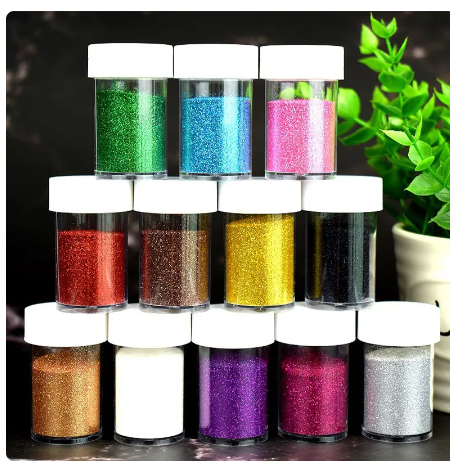 20g Lips Glitter Powder for Lip Gloss DIY Lipgloss Base Gel Tools Lip Gloss Making Shimmer Face Glitter Makeup Use