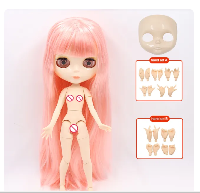 ICY DBS Blyth Doll Joint Body 30CM BJD Toy White Shiny Face and frosted Face with Extra Hands AB and Panel 1/6 DIY Fashion Doll