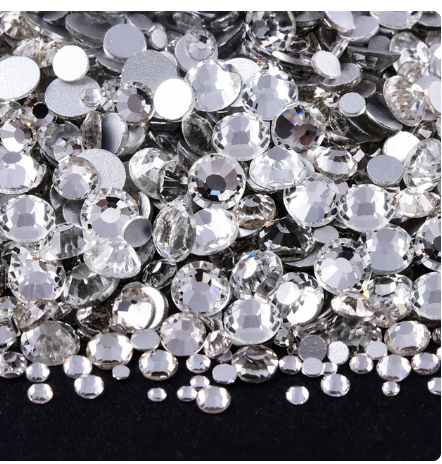 Bulk Wholesale Glitter Non Hotfix Rhinestones Nails Crystals стразы Nail Accessories for uñas 네일 Nail Charms Dress Nail Art