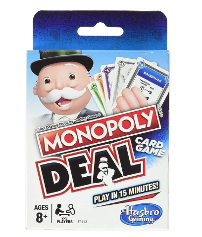 Hasbro Monopoly Deal Blue Box English Version Card Game Family Funny Entertainment Board Games Fun Poker Playing Cards Kids Toys