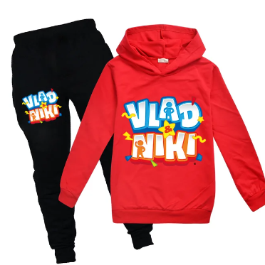 Fashion Kids Clothing Boys Girls Cotton Hoodies+Pants Suit Vlad Niki Children Clothes Sweatshirts Casual Long Sleeve Sports Suit