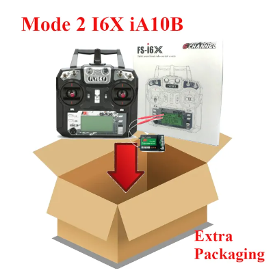 FLYSKY FS-i6X I6X AFHDS 2A RC Transmitter with X6B IA6B IA10B Receiver 10CH 2.4GHz for Aairplane Helicopter FPV Racing Drones