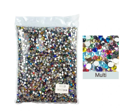 Wholesale Bulk Crystal Glass AB Rhinestones Non Hot Fix Flatback Glitter Strass Nail Art Decorations Garment Package Rhinestone